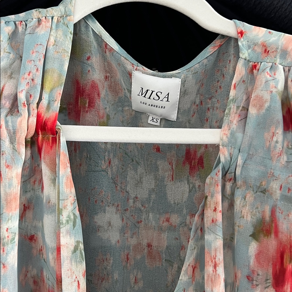 MISA Los Angeles Floral Blouse XS - Picture 2 of 3
